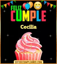 Feliz Cumple gif Cecilia